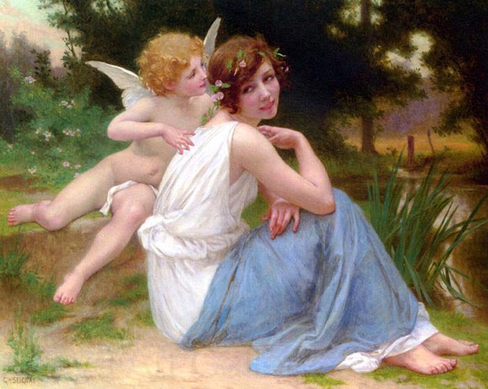 Guillaume Seignac Cupid and Psyche Germany oil painting art